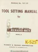 Kearney & Trecker-Milwaukee-Kearney & Trecker C No. 2 & 3, Boring Machine Maintenance & Parts Manual 1959-C-No. 2-No. 3-01
